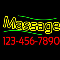 Double Stroke Massage With Phone Number Neontábla