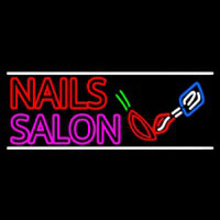 Double Stroke Nail Salon Logo Neontábla