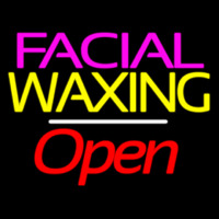 Facial Wa ing Open White Line Neontábla