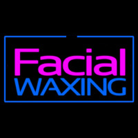 Facial Wa ing Rectangle Blue Neontábla