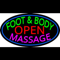 Foot And Body Massage Open Neontábla