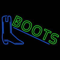 Green Boots With Logo Neontábla