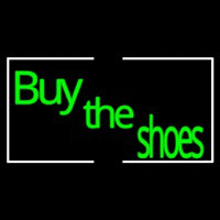 Green Buy The Shoes With Border Neontábla