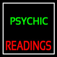 Green Psychic Red Readings With White Border Neontábla