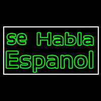 Green Se Habla Espanol Neontábla