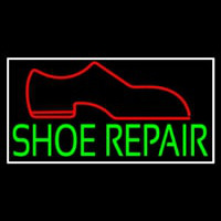 Green Shoe Repair With Border Neontábla