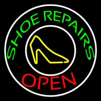 Green Shoe Repairs Open Neontábla