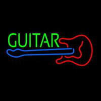 Guitar With Logo 2 Neontábla