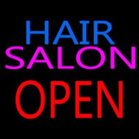 Hair Salon Block Open Neontábla