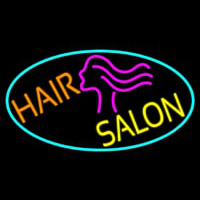 Hair Salon With Girl Logo Neontábla