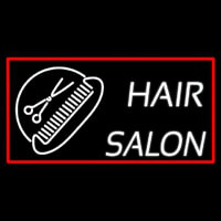 Hair Salon With Scissor And Comb Neontábla