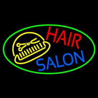 Hair Salon With Scissor And Comb Neontábla