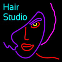 Hair Studio Girl Logo Neontábla