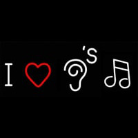 I Love Hearing Music Neontábla