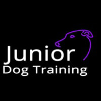 Junior Dog Training Logo Neontábla