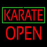 Karate Block Open Neontábla