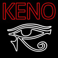 Keno With Eye Icon Neontábla