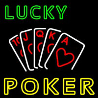 Lucky Poker Neontábla