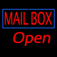 Mailbo  Blue Border Open Neontábla