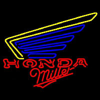 Miller Honda Motorcycles Gold Wing Beer Sign Neontábla