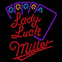 Miller Lady Luck Series Beer Sign Neontábla