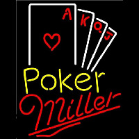 Miller Poker Ace Series Beer Sign Neontábla