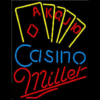 Miller Poker Casino Ace Series Beer Sign Neontábla