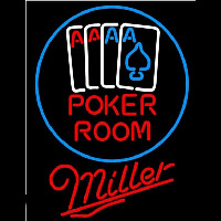 Miller Poker Room Beer Sign Neontábla