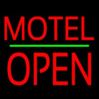 Motel Block Open Green Line Neontábla