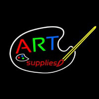 Multi Color Art Supplies With Brush Neontábla