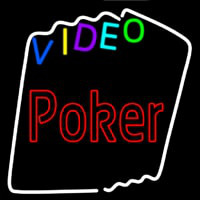 Multi Color Video Poker Neontábla