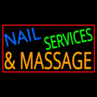 Nail Services And Massage Neontábla