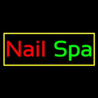 Nail Spa With Yellow Border Neontábla