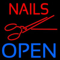 Nails Open With Scissors Neontábla