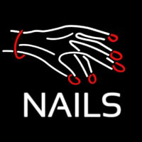 Nails With Hand Logo Neontábla