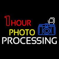 One Hour Photo Processing With Logo Neontábla