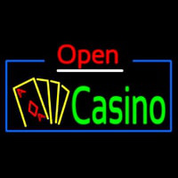 Open Casino With Cards Neontábla