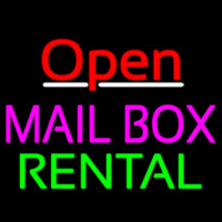 Open Mailbo  Rental Neontábla