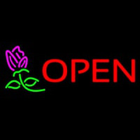 Open Rose Neontábla