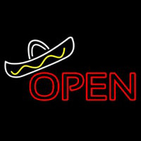 Open Sombrero Neontábla