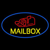 Oval Mailbo  With Logo Neontábla