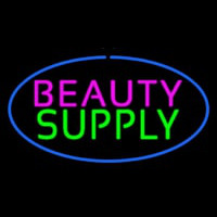 Oval Pink Beauty Green Supply Blue Border Neontábla