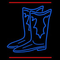 Pair Of Boots Logo With Line Neontábla