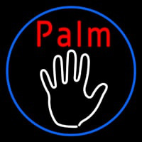 Palm Reader Logo With Blue Border Neontábla