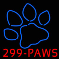 Paws With Logo Neontábla