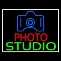 Photo Studio With Camera Logo Neontábla