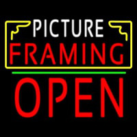 Picture Framing With Frame Open 1 Logo Neontábla