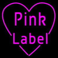 Pink Label Heart Neontábla