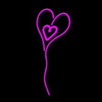 Pink Neon Heart Neontábla