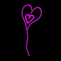 Pink Neon Heart Neontábla